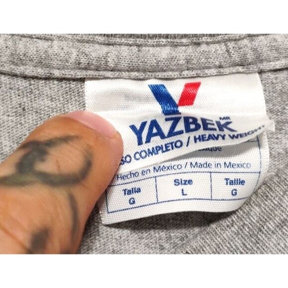 mens large gray shirt Costa Maya Mexico Short Sleeve Pullover logo lightweight - Picture 3 of 5